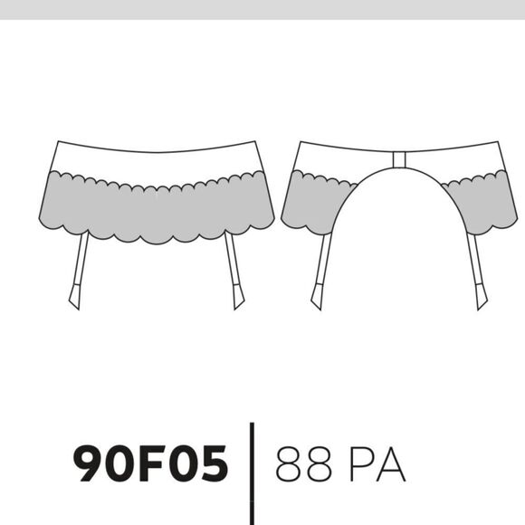 Lauma lingerie suspender belt white size 10 NWT - Picture 8 of 8